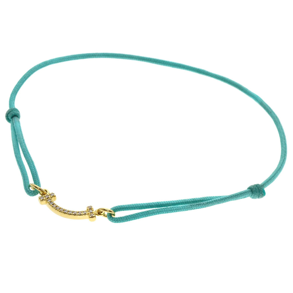 TIFFANY 18k Gold Diamond Charm Bracelet